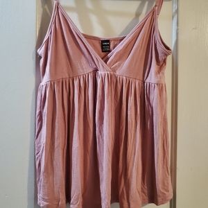 Peplum top burnt pink color  size large